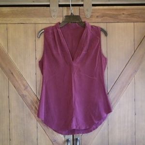 Silk short sleeve blouse